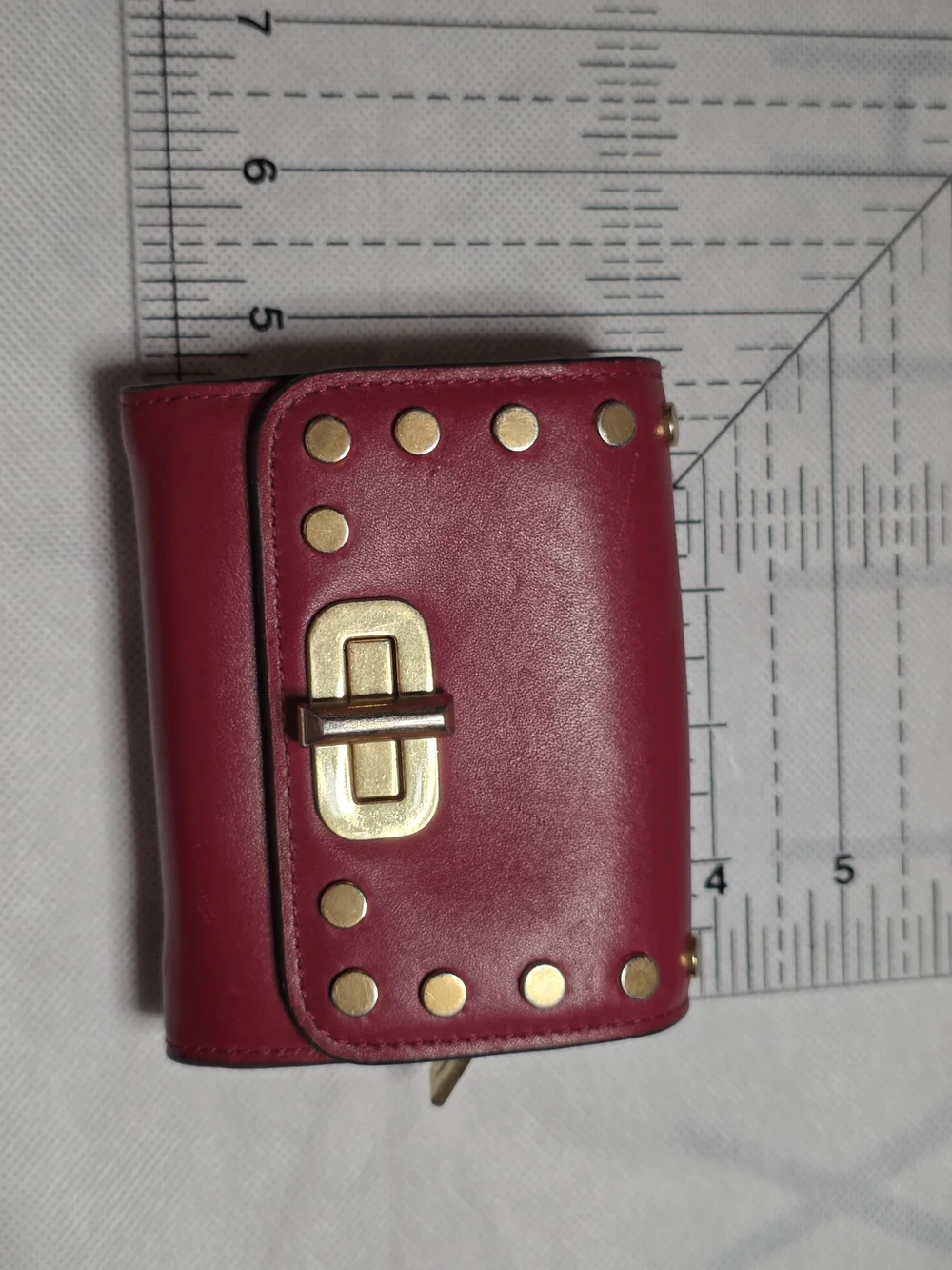 Michael Kors studded leather compact bifold wallet